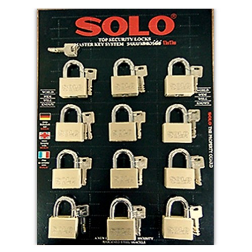 SKI - สกี จำหน่ายสินค้าหลากหลาย และคุณภาพดี | SOLO MK4507SQ-50/12 กุญแจมาสเตอร์คีย์ 50 มิล (12ลูก/แผง)